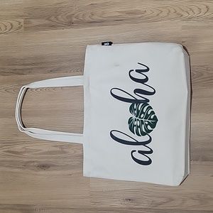Aloha Monstera Canvas Tote